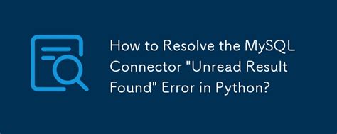 python mysql unread result found.